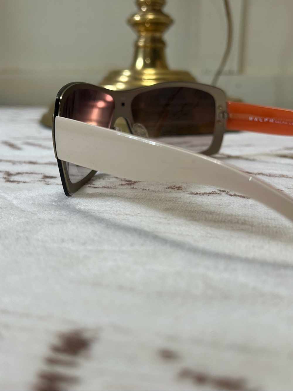 Ralph Lauren RA4009 Shield Sunglasses Brown Gradient w/ Case Quiet Luxury - Picture 6 of 14